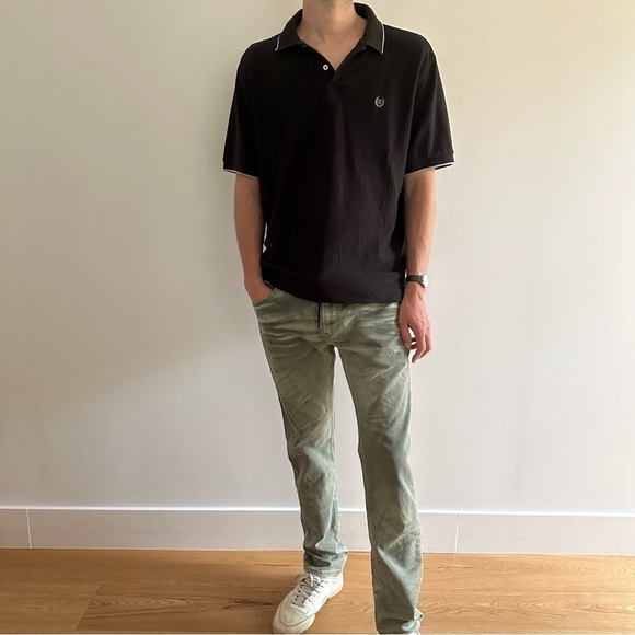 CHAPS  BLACK SHIRT SLEEVE POLO - XL - Picture 6 of 14